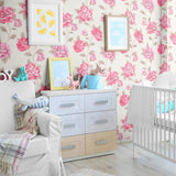 Beige Exotic Floral Peel and Stick Removable Wallpaper 1699