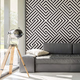 Black and White Cross Peel and Stick Removable Wallpaper 5497