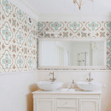 Aqua Global Tile Adhesive Peel and Stick Removable Wallpaper 3697