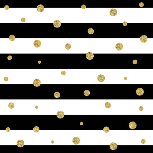 Black and Gold Striped Peel and Stick Removable Wallpaper 3769