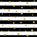 Black and Gold Striped Peel and Stick Removable Wallpaper 3769