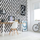 Black Stripes Teens Peel and Stick Removable Wallpaper 0847