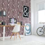 Lavender Floral Animal Peel and Stick Removable Wallpaper 6931