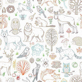Purple Animals Peel and Stick Removable Wallpaper 3008