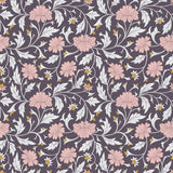 Purple Contemporary Floral Peel and Stick Removable Wallpaper 4445