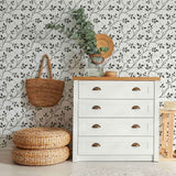 Grey Leaf Peel and Stick Removable Wallpaper 4017