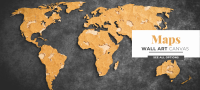 Map Wall Art Canvas