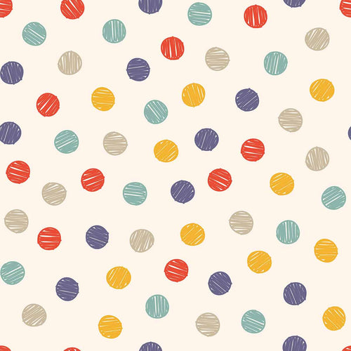 Beige Polka dot Peel and Stick Removable Wallpaper 0739
