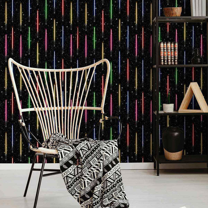 Black and White Galaxy Peel and Stick Removable Wallpaper 0658
