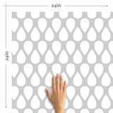 Grey Trellis Peel and Stick Removable Wallpaper 0582