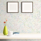 Off White Lines Animal Peel and Stick Removable Wallpaper 4342
