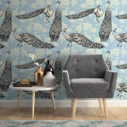 Blue Texture Animal Peel and Stick Removable Wallpaper 8524