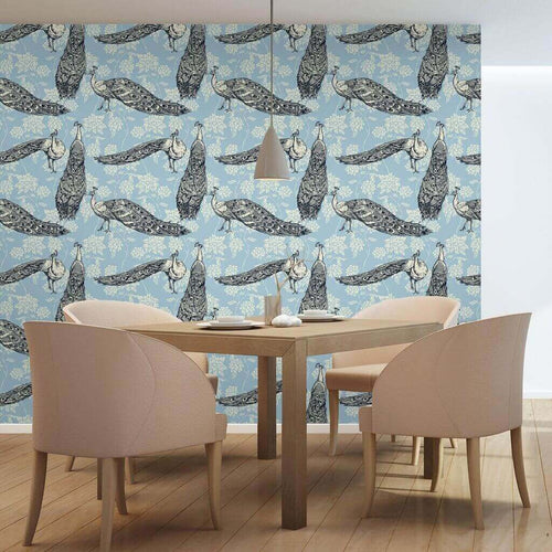Blue Texture Animal Peel and Stick Removable Wallpaper 8524