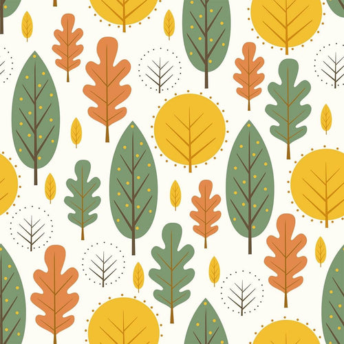 White and Green Forest Baby Peel and Stick Removable Wallpaper 8496