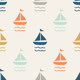 White and Orange Boats Baby Peel and Stick Removable Wallpaper 6023