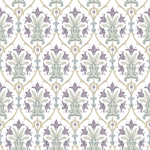 Purple Flowers Peel and Stick Removable Wallpaper 3219