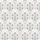 Purple Flowers Peel and Stick Removable Wallpaper 3219