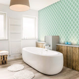 White Geometric Basic Peel and Stick Removable Wallpaper 2369