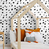 White and Black Seamless Basic Peel and Stick Removable Wallpaper 2232