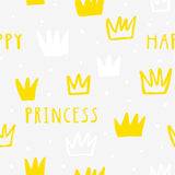 White and Gold Royalty Children Peel and Stick Removable Wallpaper 9328