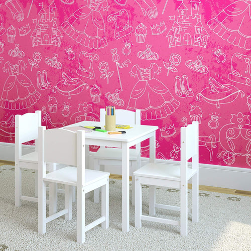 Pink Royalty Children Peel and Stick Removable Wallpaper 9469