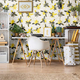 Black and Gold Animal Peel and Stick Removable Wallpaper 4092