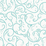White and Green Botanical Floral Peel and Stick Removable Wallpaper 5736