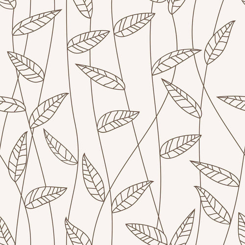 Black and White Leaves Peel and Stick Removable Wallpaper 8478