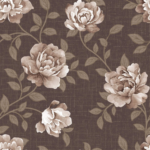 Brown Textured Floral Peel and Stick Removable Wallpaper 1645