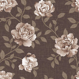 Brown Textured Floral Peel and Stick Removable Wallpaper 1645