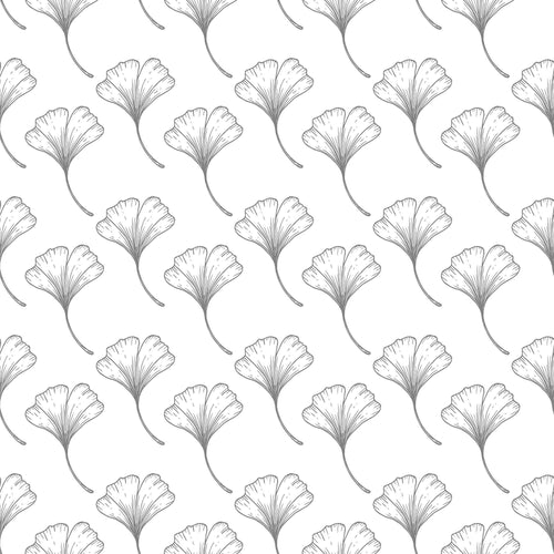 Black and White Flowers Peel and Stick Removable Wallpaper 1292