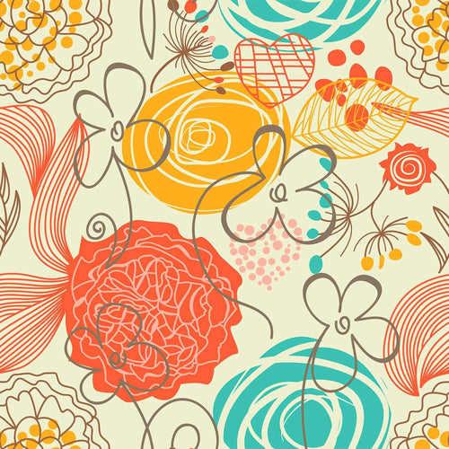 Red Heart Floral Peel and Stick Removable Wallpaper 2097