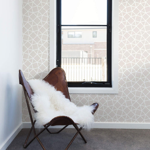 Tan Triangles Geometric Peel and Stick Removable Wallpaper 9183