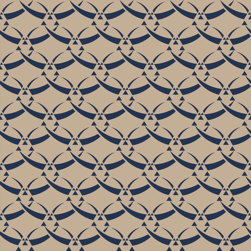 Navy and Beige Textured Geometric Peel and Stick Removable Wallpaper 291d