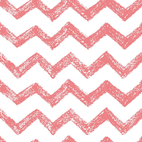 Red and White Chevron Geometric Peel and Stick Removable Wallpaper 360b