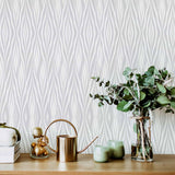 Grey Weave Peel and Stick Removable Wallpaper 5300