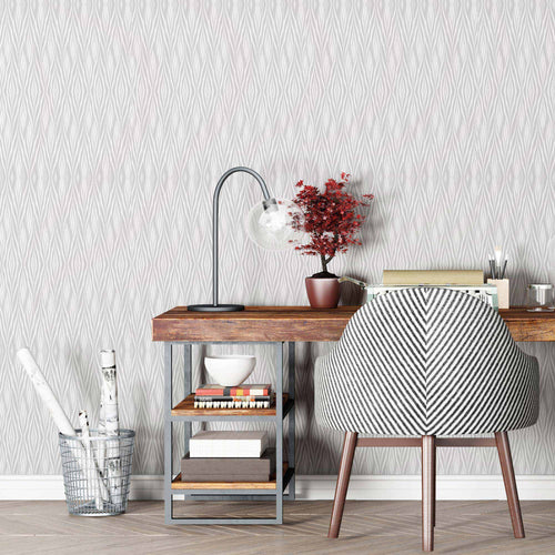 Grey Weave Peel and Stick Removable Wallpaper 5300