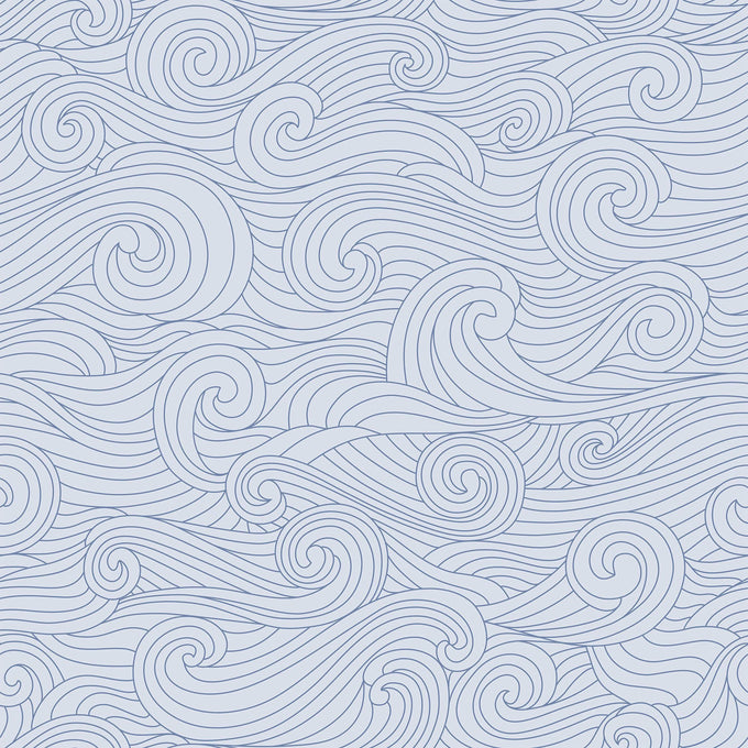 Blue Illustration Nautical Peel and Stick Removable Wallpaper 7928