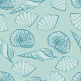 Teal and Turquoise Nautical Peel and Stick Removable Wallpaper 5029