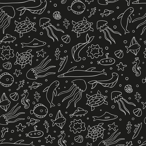 White Fish Nautical Peel and Stick Removable Wallpaper 3757