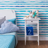 White Watercolor Peel and Stick Removable Wallpaper 0954