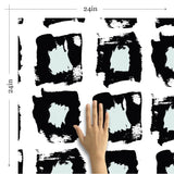 Black and White Geometric Teens Peel and Stick Removable Wallpaper 4172