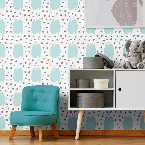 Mint Green Texture Teens Peel and Stick Removable Wallpaper 0831