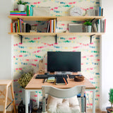 Tan Geometric Teens Peel and Stick Removable Wallpaper 3881