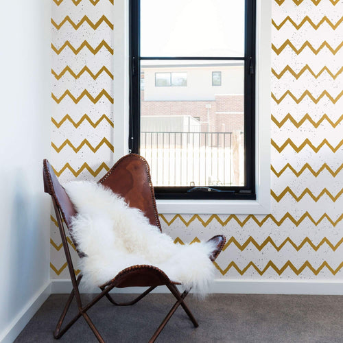 Yellow Stripes Teens Peel and Stick Removable Wallpaper 0043