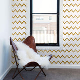 Yellow Stripes Teens Peel and Stick Removable Wallpaper 0043