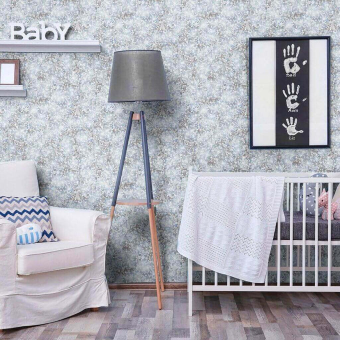 Grey Stars Teens Peel and Stick Removable Wallpaper 2634
