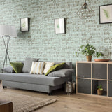 Green Handwriting Teens Peel and Stick Removable Wallpaper 5412