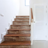 Brown Faux Wood Peel and Stick Removable Wallpaper 0511