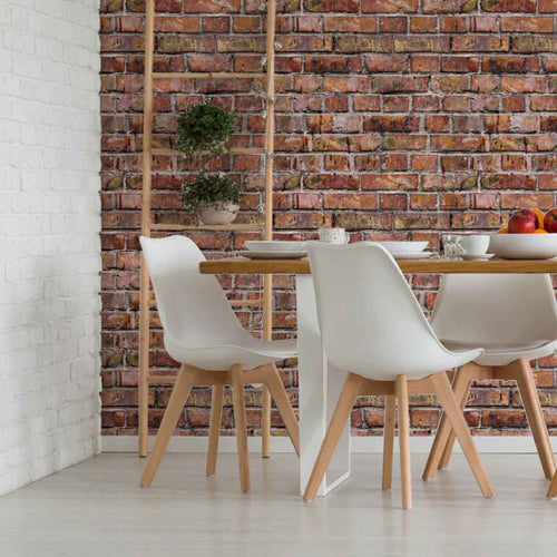 Red Brick Texture Peel and Stick Removable Wallpaper 8331